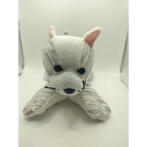 Vintage 1984 Pound Pur-r-ries Grey Tabby Cat Plush Toy Irwin Toy Ltd Small White